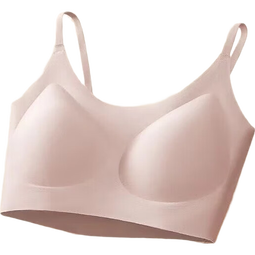 【真无痕】无痕粉底液文胸女隐形不透一体式背心显大聚拢美背胸罩 肤色 L 100-120斤