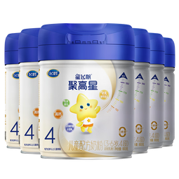 飞鹤星飞帆聚高星A2乳铁蛋白高钙CBP儿童成长奶粉4段(3-14岁)800g*6罐