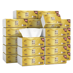 清风（APP）抽纸 金装3层100抽*24包S码 整箱纸巾 面巾纸 擦手家用软抽卫生纸