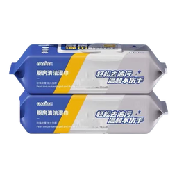 精致厨房湿纸巾油烟灶台神器清洁除油去污擦油纸【新老包装随机发 一擦及净 1层 80抽*1包 80抽3包