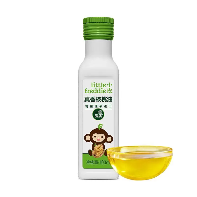 小皮进口核桃油亚麻籽油巴旦木油儿童婴幼儿辅食宝宝冷拌热炒官方