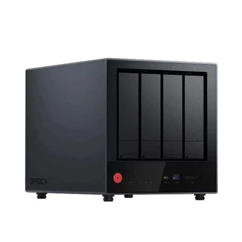 【可用消费券和12期免息】飞牛nas智能存储BASIC4四盘位家庭网络存储OpenClaw养龙虾主机硬盘AI相册备份