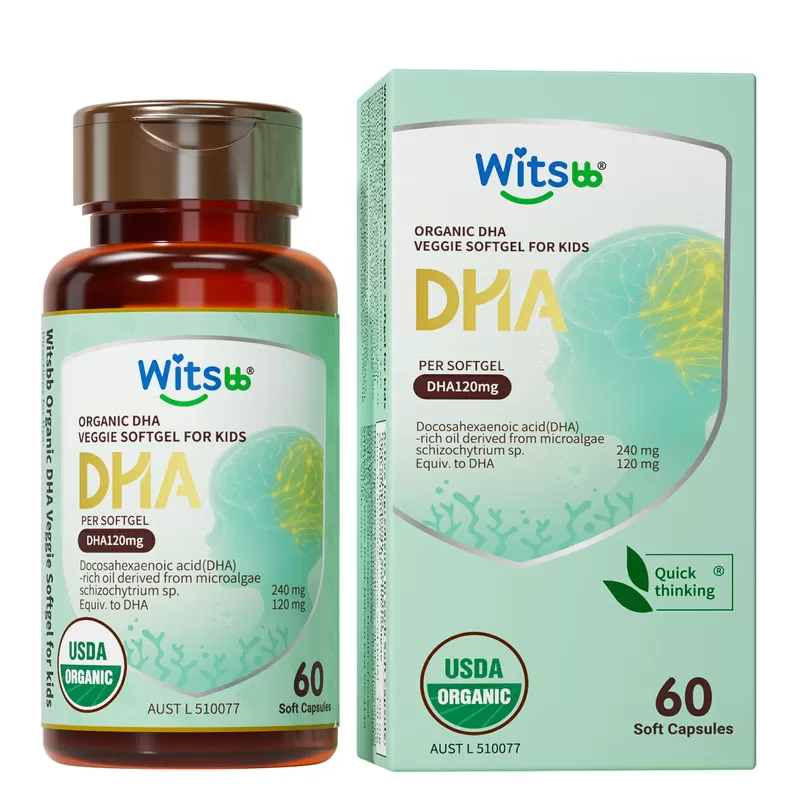 witsbb健敏思双有机DHA藻油0-3岁儿童婴幼儿dha宝宝DHA敏宝专研
