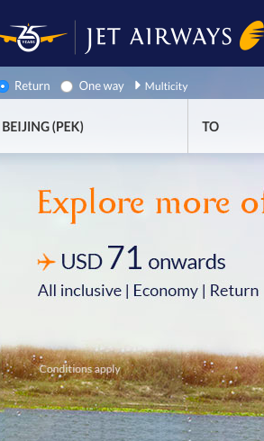 Jet Airways捷特航空（印度）