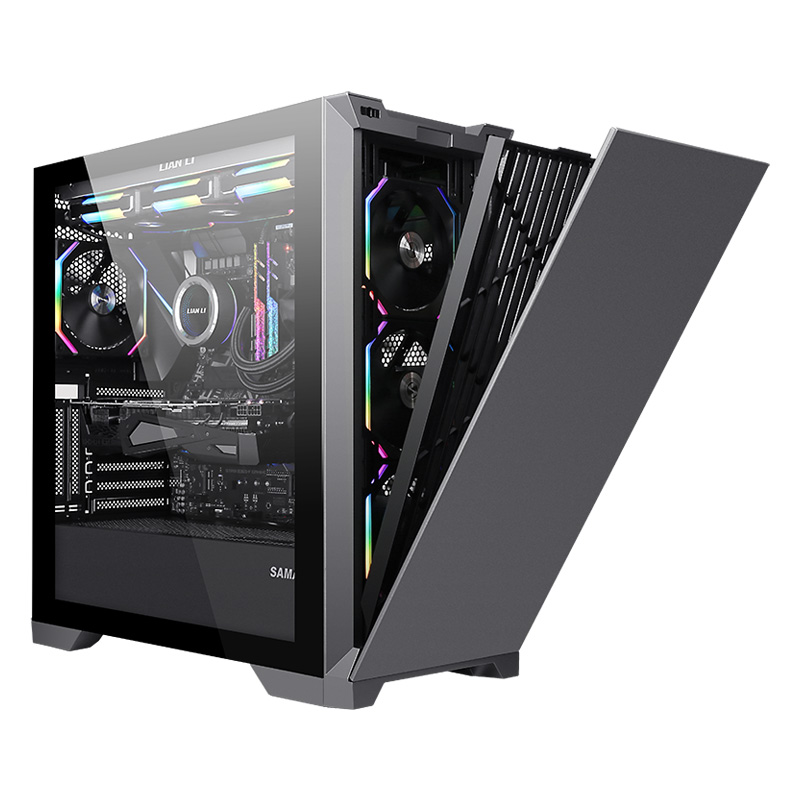 先马(sama)颜之神 钛灰色 电脑主机箱 12风扇位/双360水冷位/多硬盘位