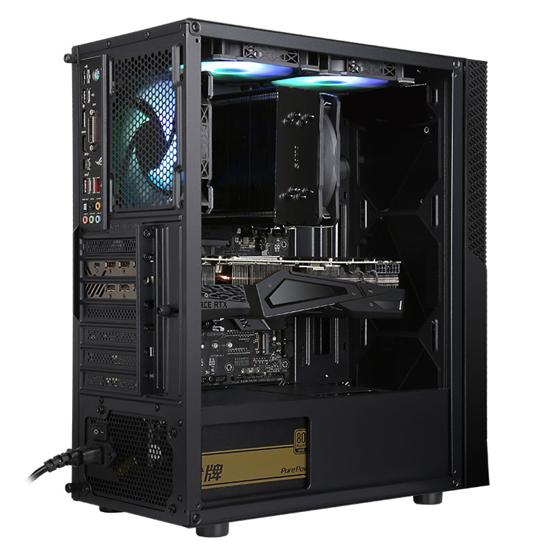 先马(sama)剑魔k6 京东定制版 台式办公游戏电脑主机箱 酷炫前面板