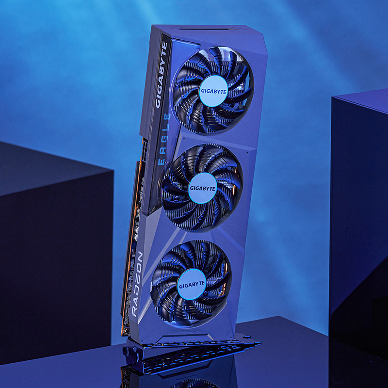 技嘉gigabyterx6600xtrx6700xt独立显卡猎鹰台式电脑电竞游戏显卡rx