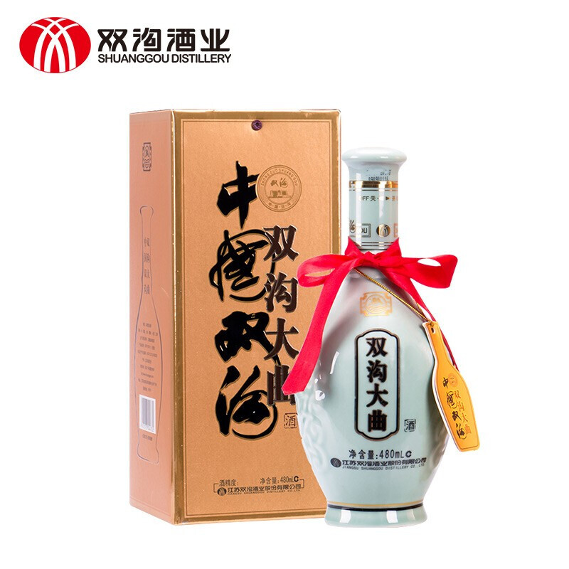双沟大曲青瓷浓香型白酒53度480ml6瓶整箱装