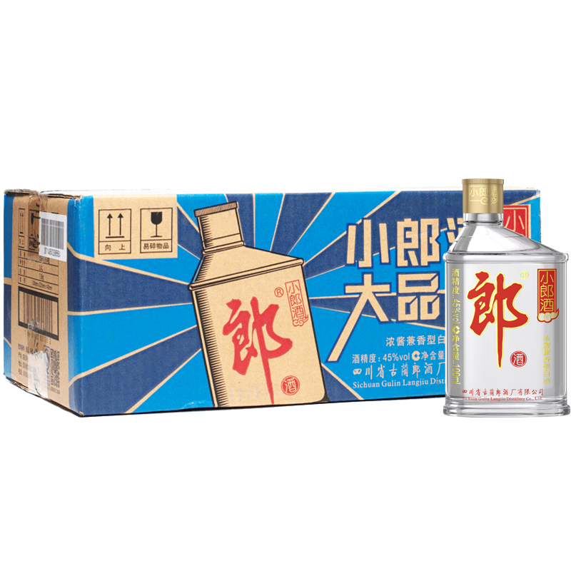 郎酒 小郎酒 歪嘴郎 浓酱兼香型白酒 45度 经典小郎酒100ml*24瓶 整箱