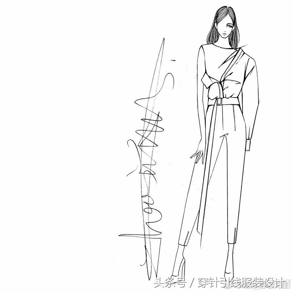 服装设计线稿图片插图 服装设计线稿图片插图