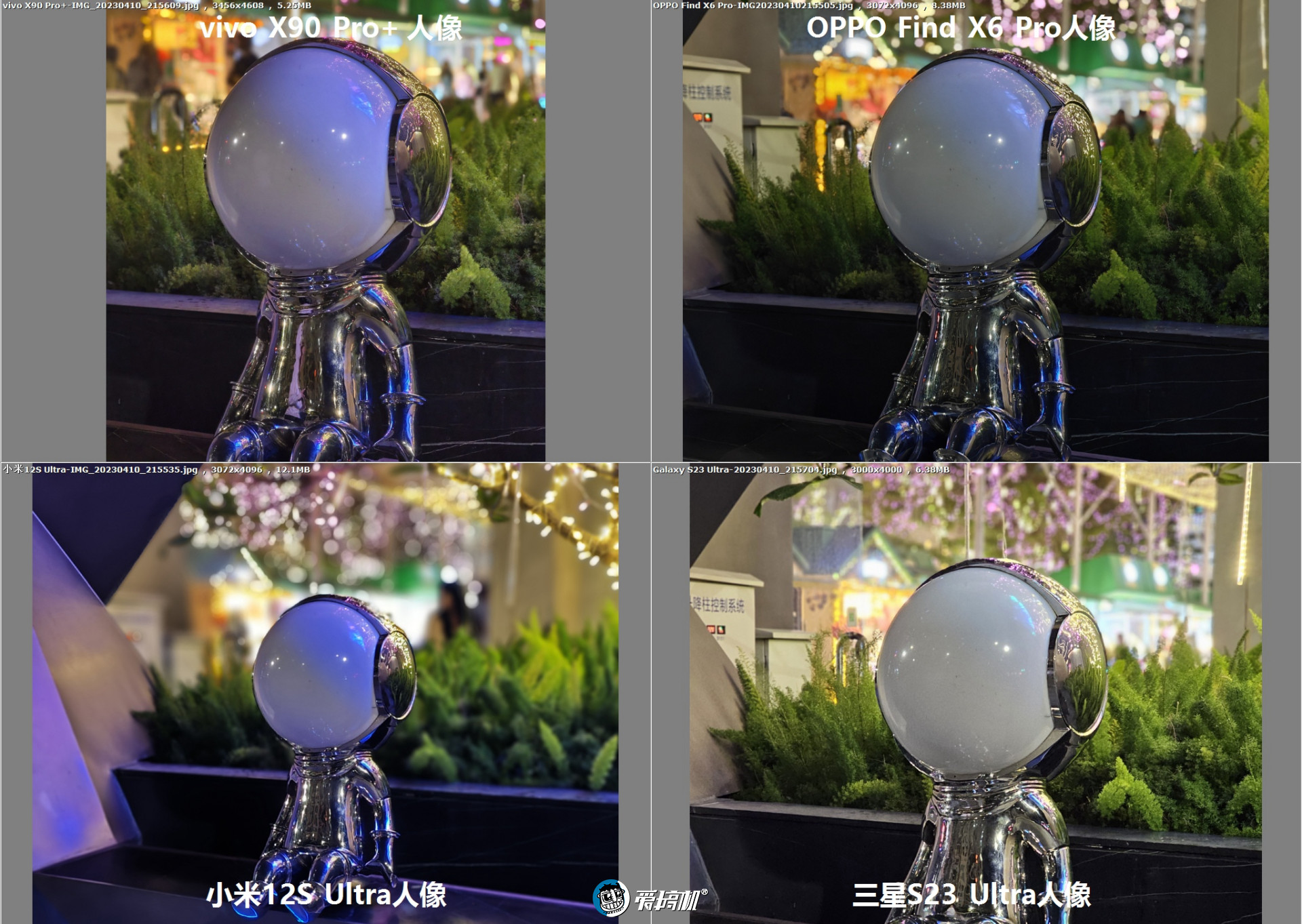 人像模式横评:OPPO Find X6 Pro对vivo X90 Pro+、三星S23 Ultra、小米12S Ultra