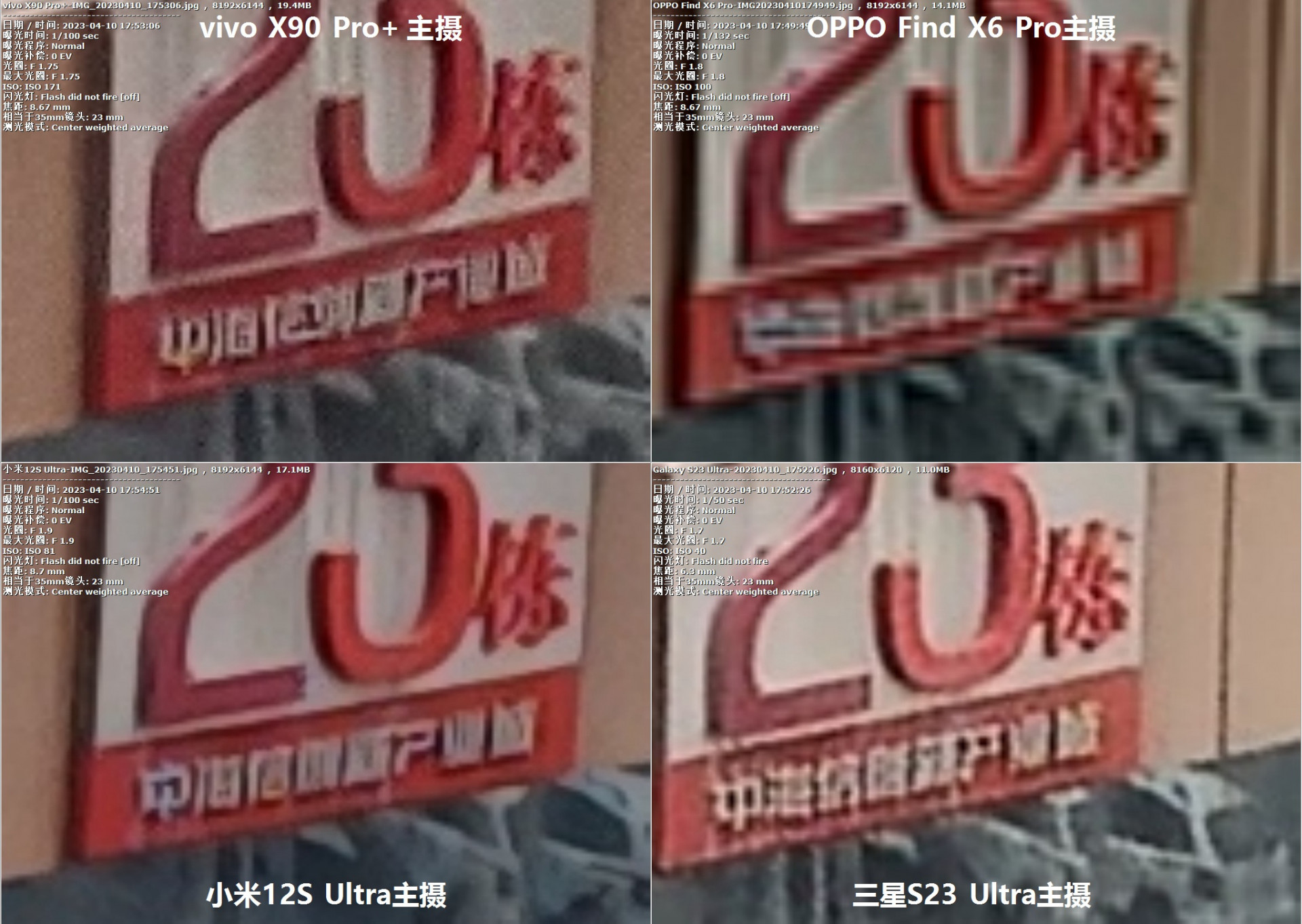 旗舰对决,OPPO Find X6 Pro、vivo X90 Pro+、三星S23 Ultra、小米12S Ultra拍照横评