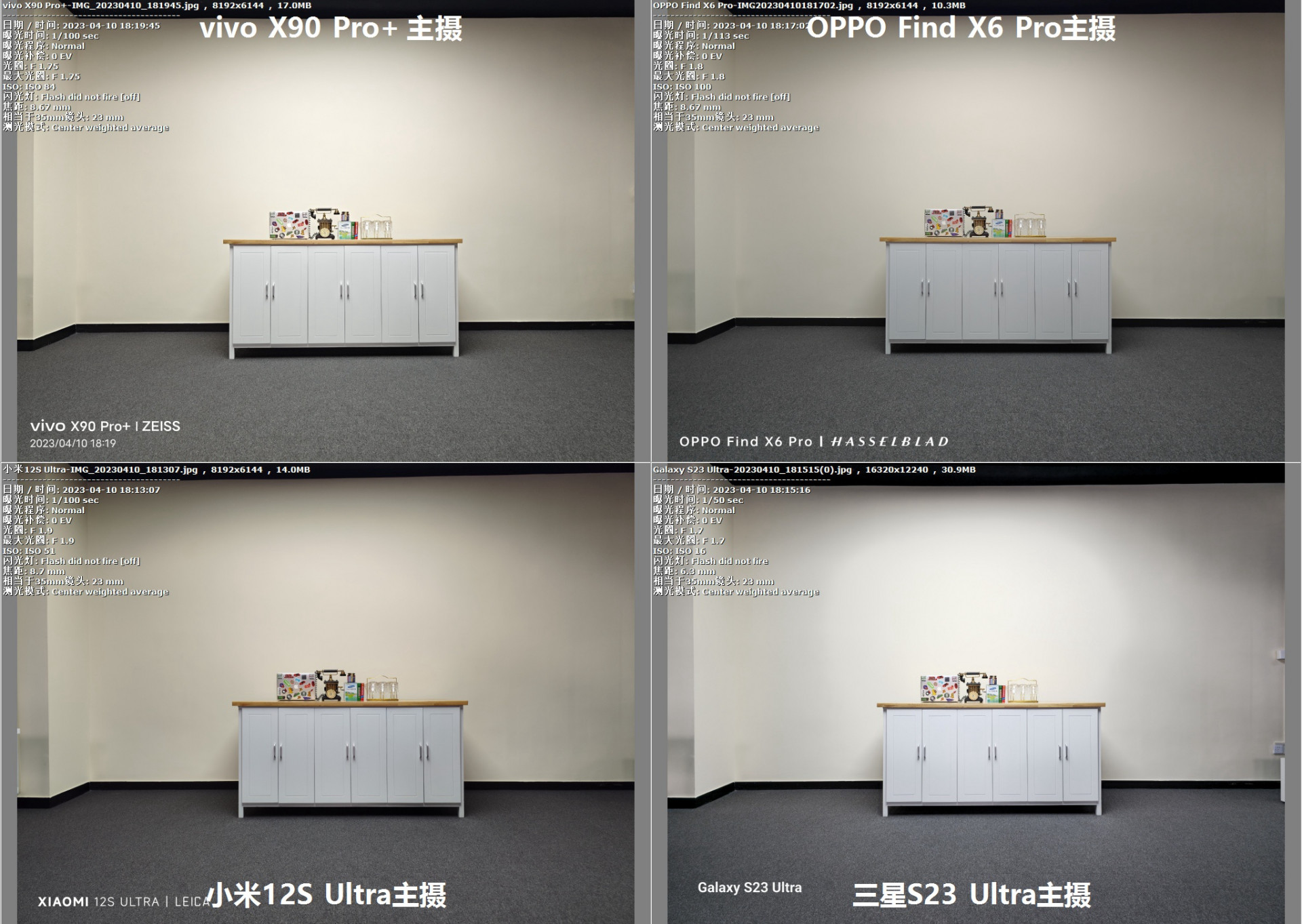 旗舰对决,OPPO Find X6 Pro、vivo X90 Pro+、三星S23 Ultra、小米12S Ultra拍照横评