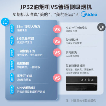 想知道美的油烟机JP32与JN205区别？性价比哪个好更高？ 观点 第2张