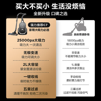 对比选择美的c7和小狗d809哪个好？区别不同点都有什么？ 观点 第2张