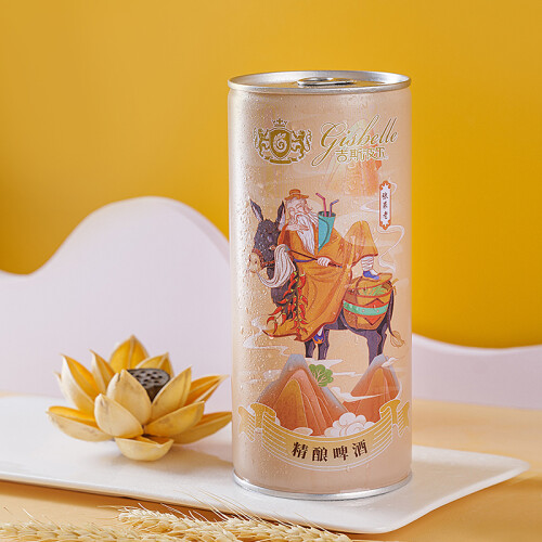 吉斯波尔张果老白啤精酿啤酒国潮国风熟啤1l4大罐1000ml国产啤酒1l4罐