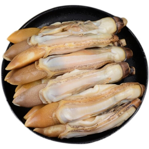 拾小鹿鲜活现剥蛏王肉新鲜海捕竹节蛏急冻薄冰无沙海