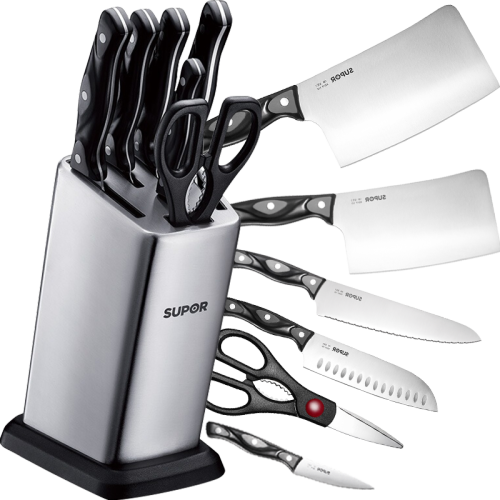 苏泊尔(supor)刀具套装不锈钢菜刀切片刀斩骨刀冻肉刀水果刀剪刀套装