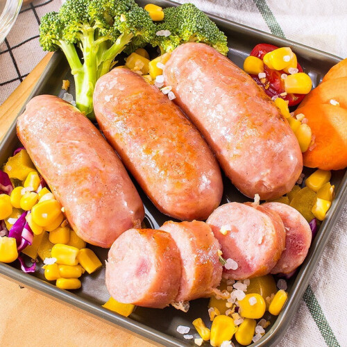 柏慧食品火山石烤肠500g袋装原味黑胡椒热狗香肠火腿肠火锅食材原味