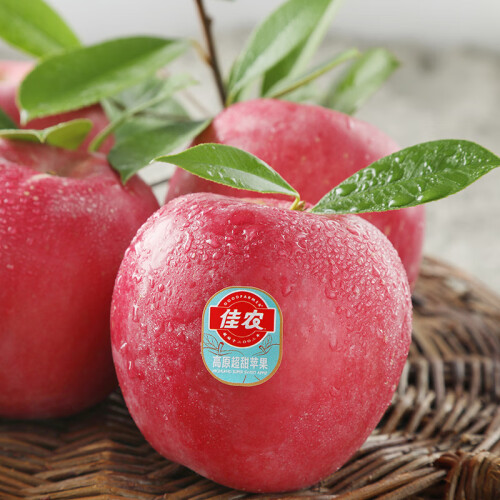 佳农陕西洛川苹果红富士5kg单果克重约160g200g水果生鲜礼盒