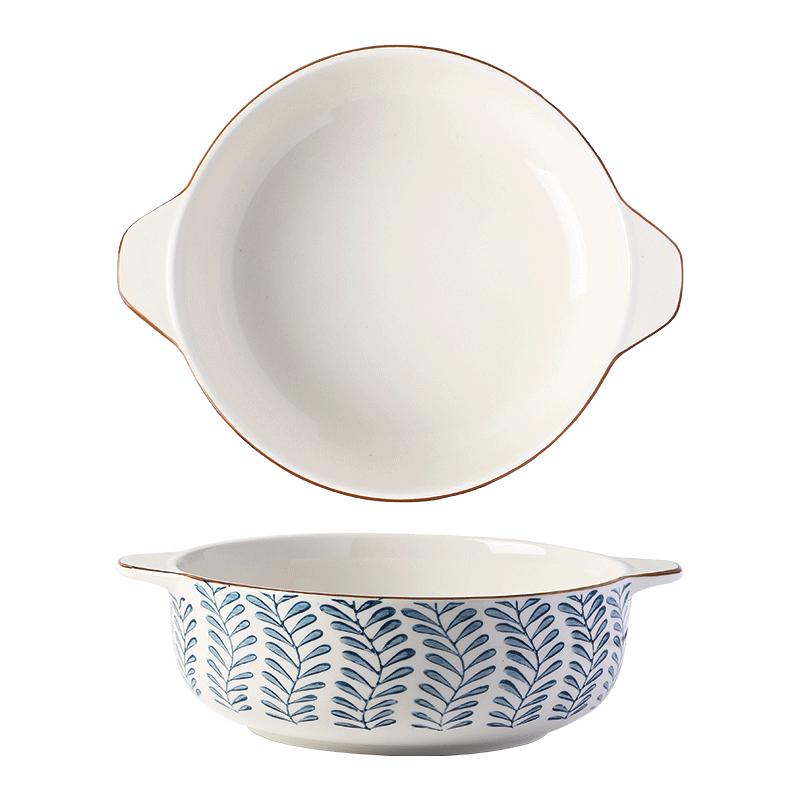 墨色日式陶瓷双耳家用2022拉面碗