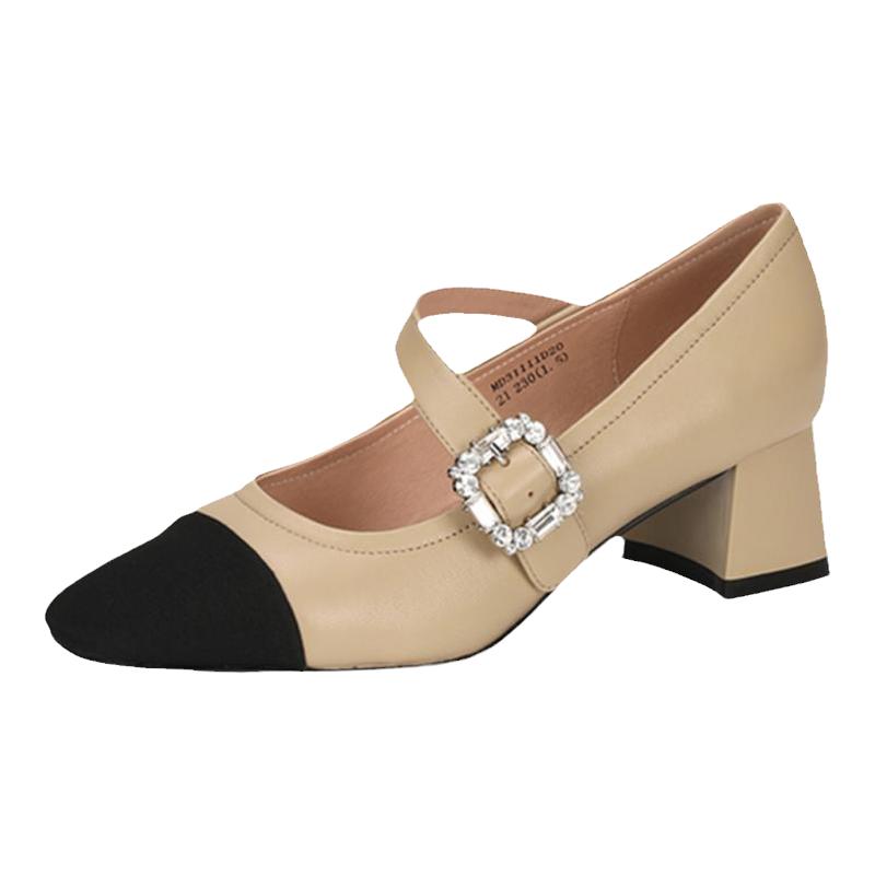 星期六粗跟小香风玛丽珍2023单鞋