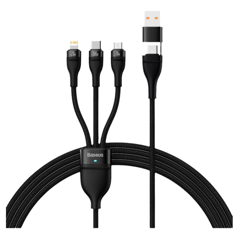 倍思三合一快充数据线100w华为ipad