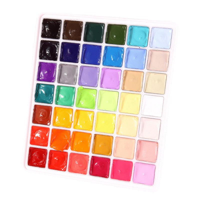 米娅果冻42色一方原颜米亚cj颜料盒