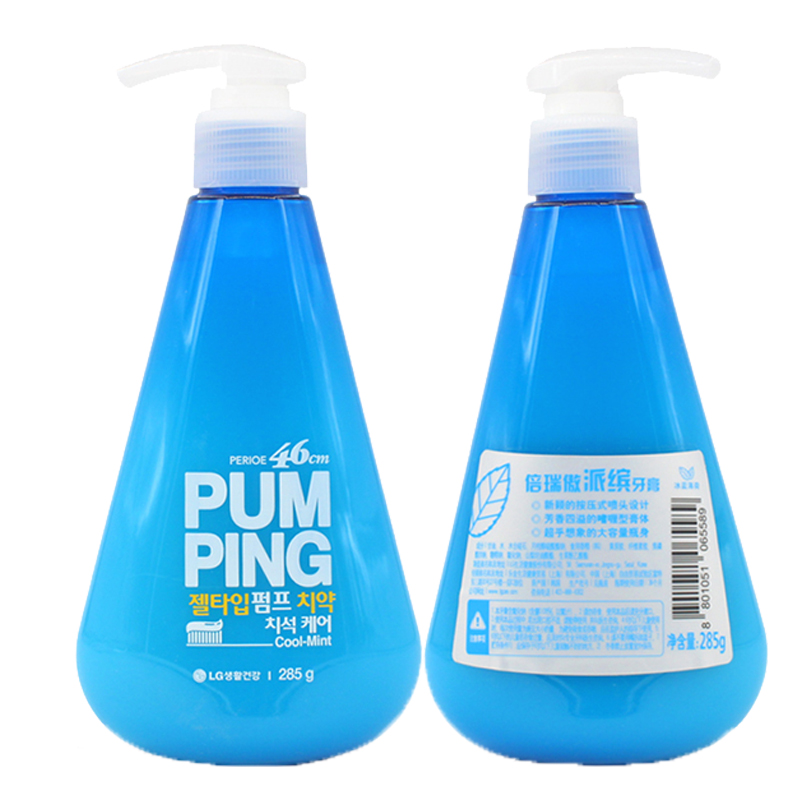 韩国lg竹盐倍瑞傲pumping派缤牙膏