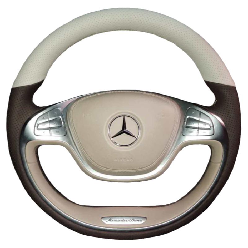 迈巴赫s级手缝真皮把套方向盘套