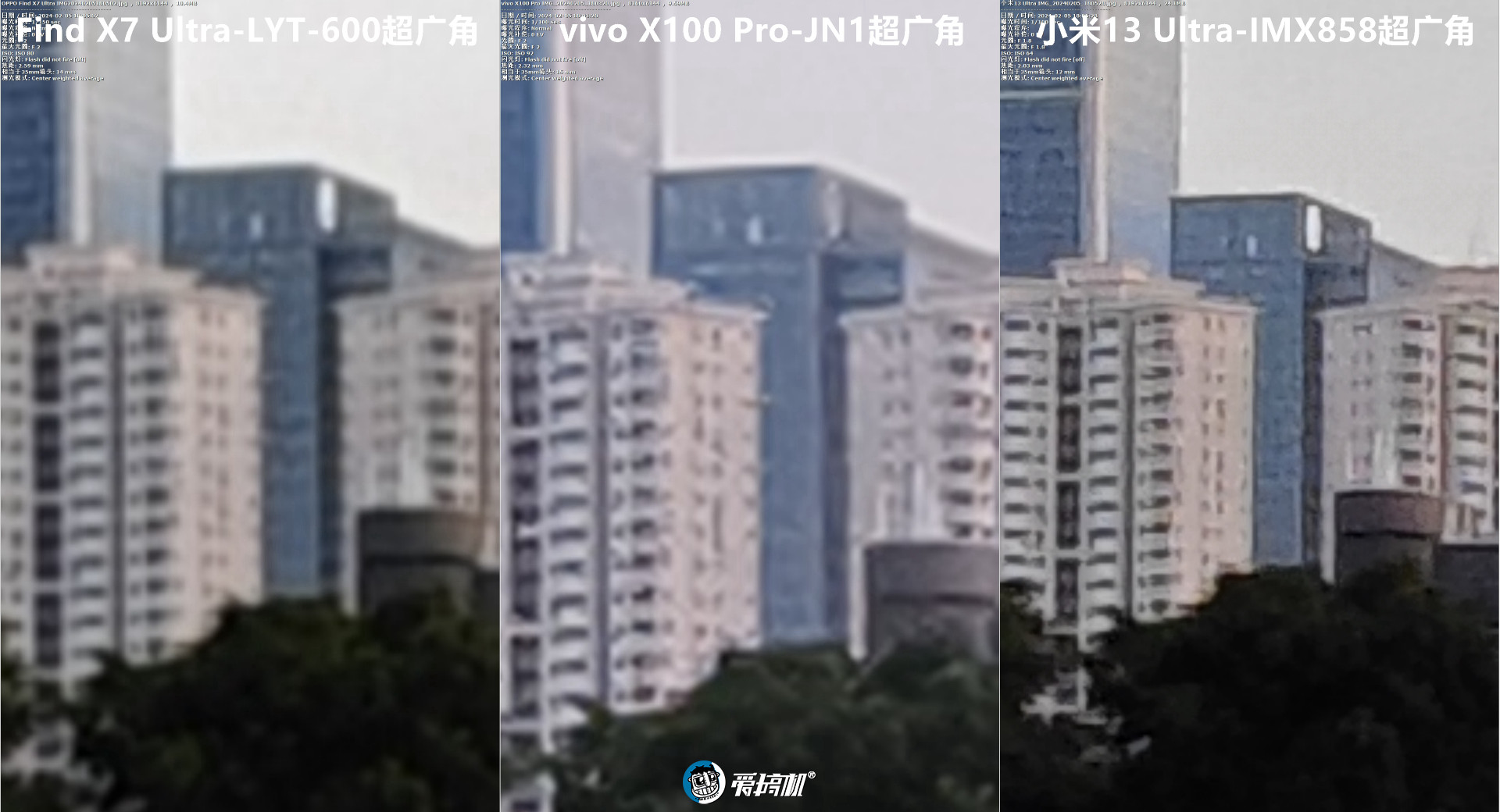 角度刁钻，OPPO Find X7 Ultra、vivo X100 Pro、小米13U和三星S23U取景框与高像素模式对比