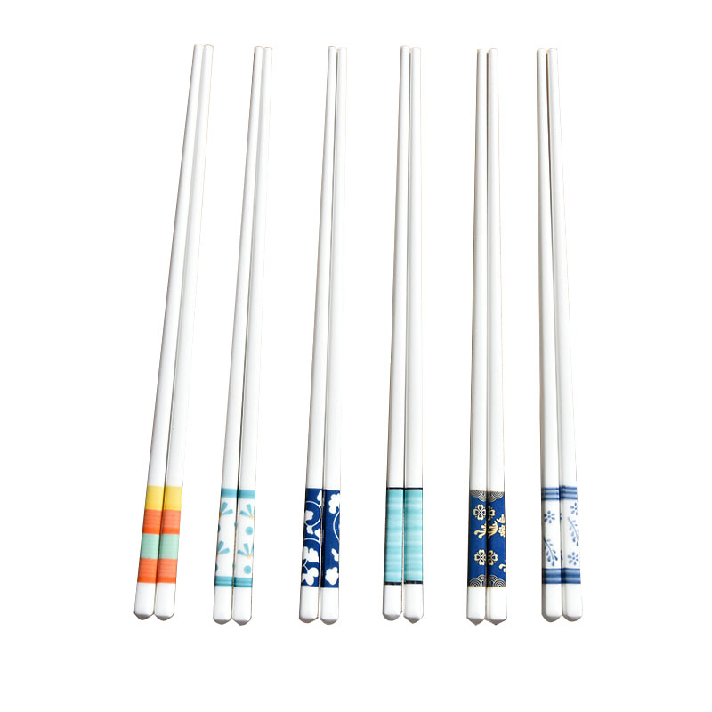 日式和风复古2023新款家用陶瓷筷子