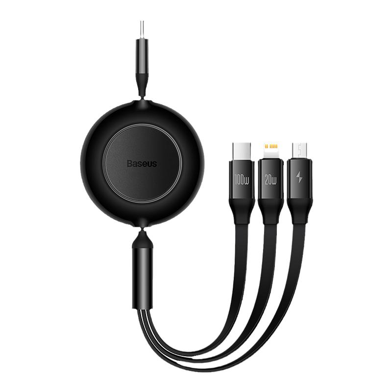 倍思100W快充三合一数据线