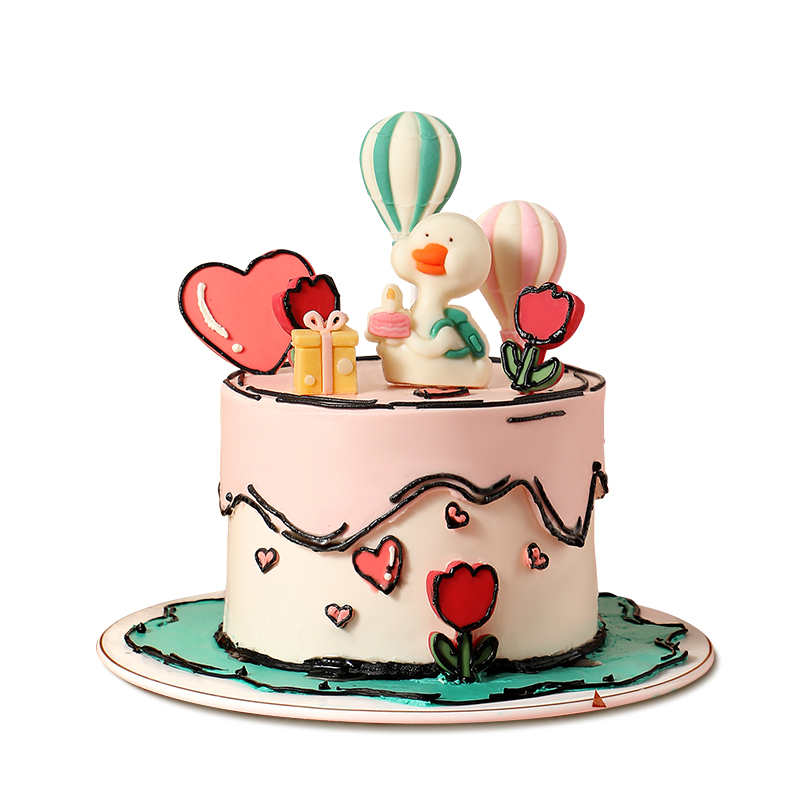 cakeboss十周年不鸭联名生日蛋糕