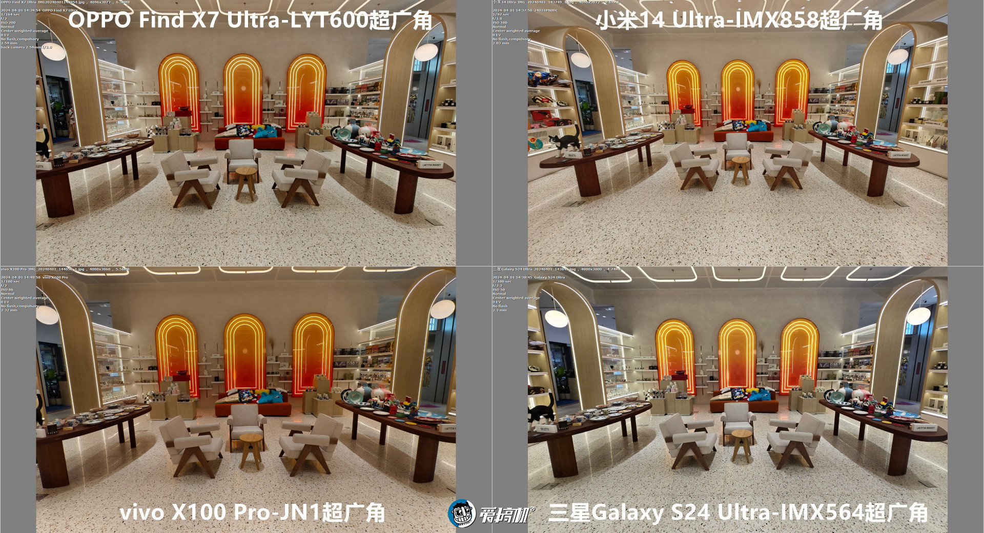 机皇对决,小米14 Ultra、Find X7 Ultra、三星S24 Ultra、vivo X100 Pro拍照对比
