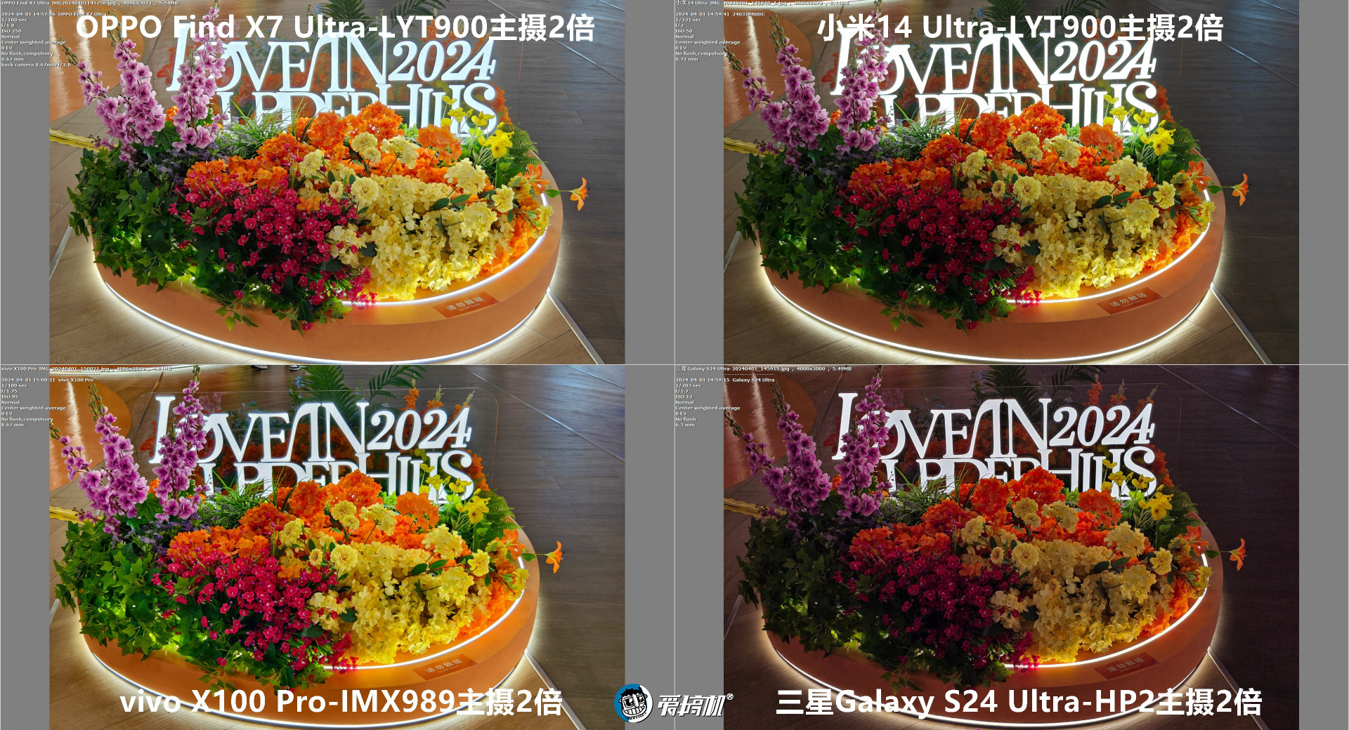 机皇对决,小米14 Ultra、Find X7 Ultra、三星S24 Ultra、vivo X100 Pro拍照对比