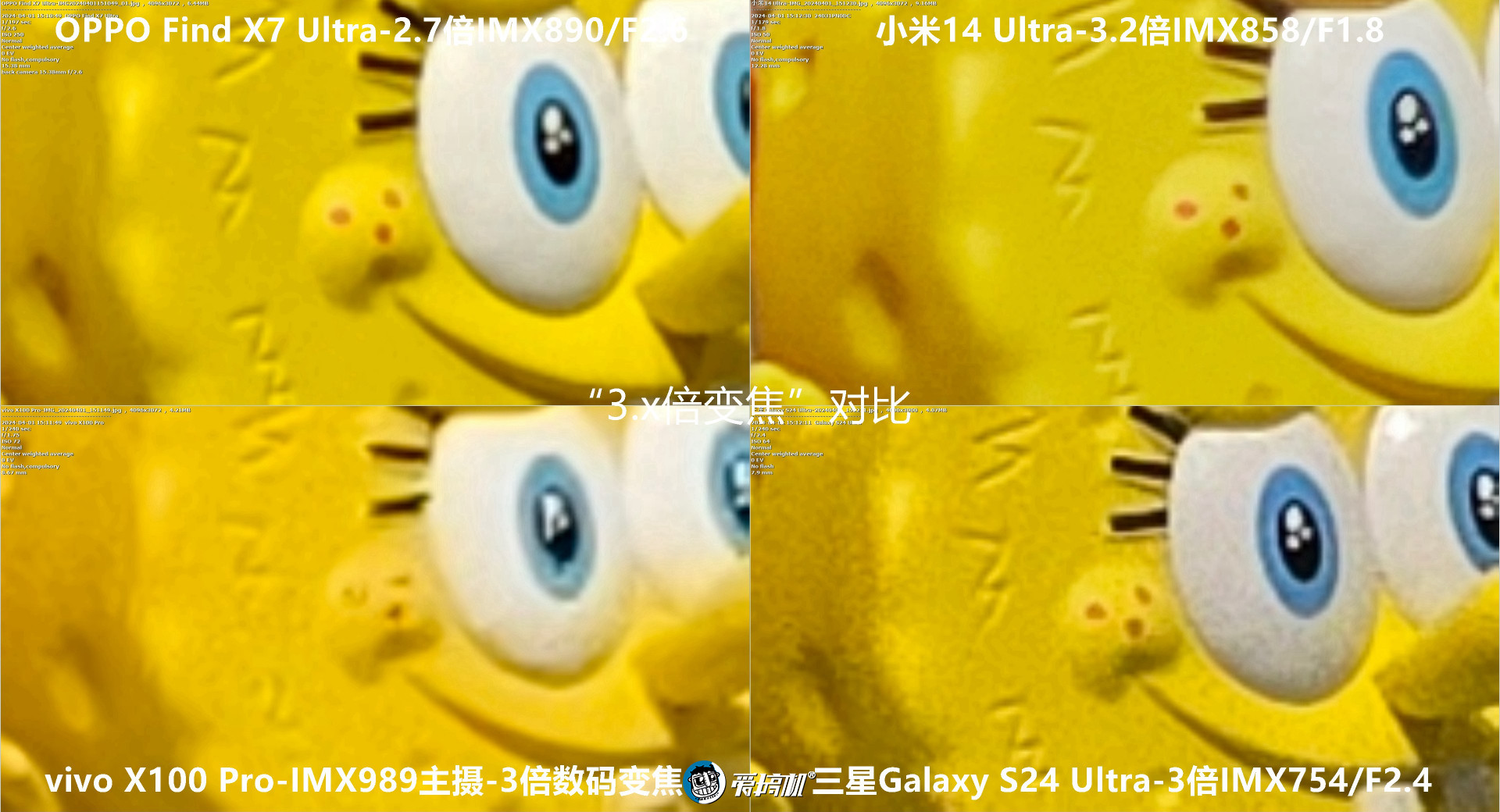 机皇对决,小米14 Ultra、Find X7 Ultra、三星S24 Ultra、vivo X100 Pro拍照对比