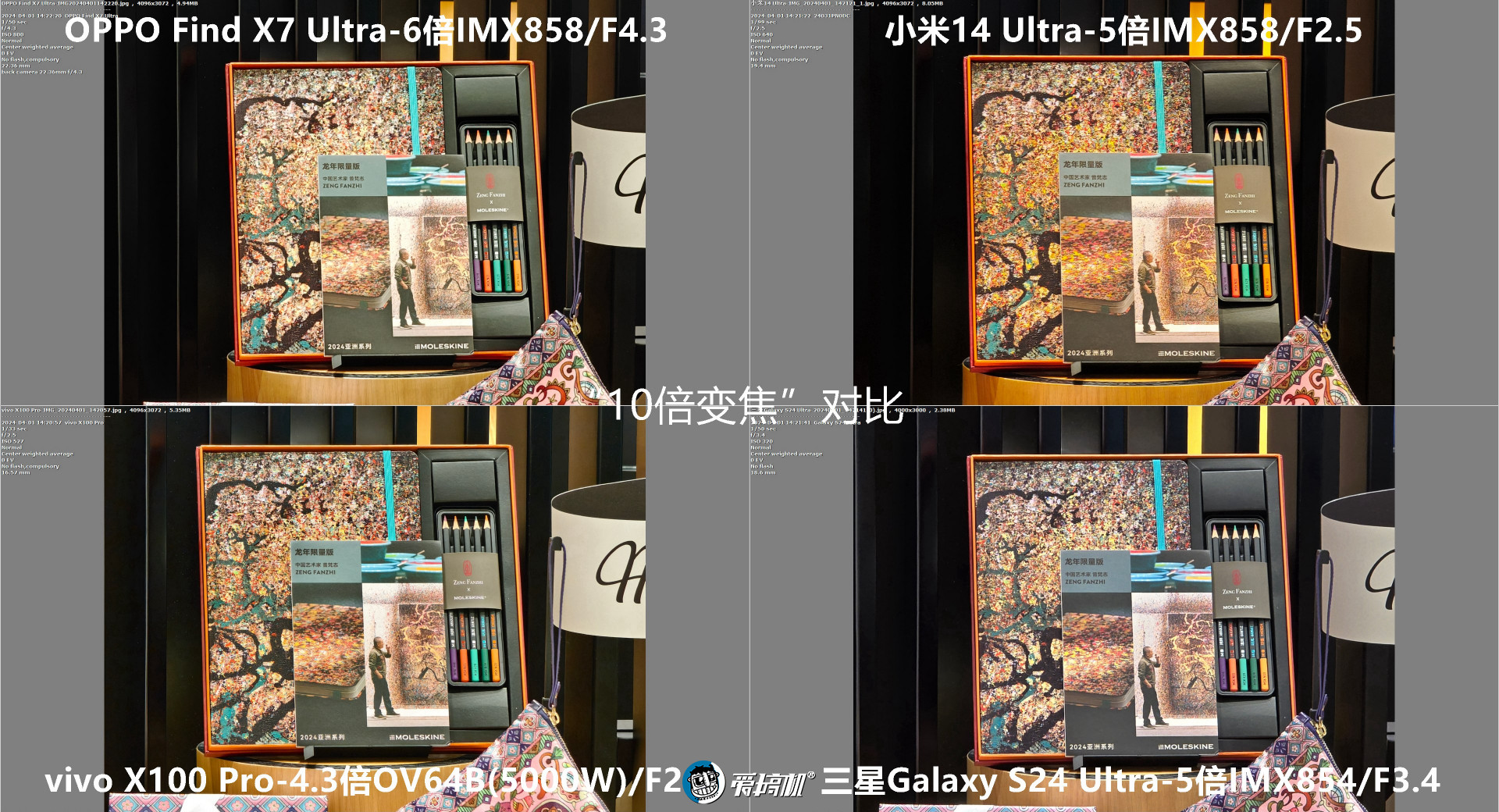 机皇对决,小米14 Ultra、Find X7 Ultra、三星S24 Ultra、vivo X100 Pro拍照对比