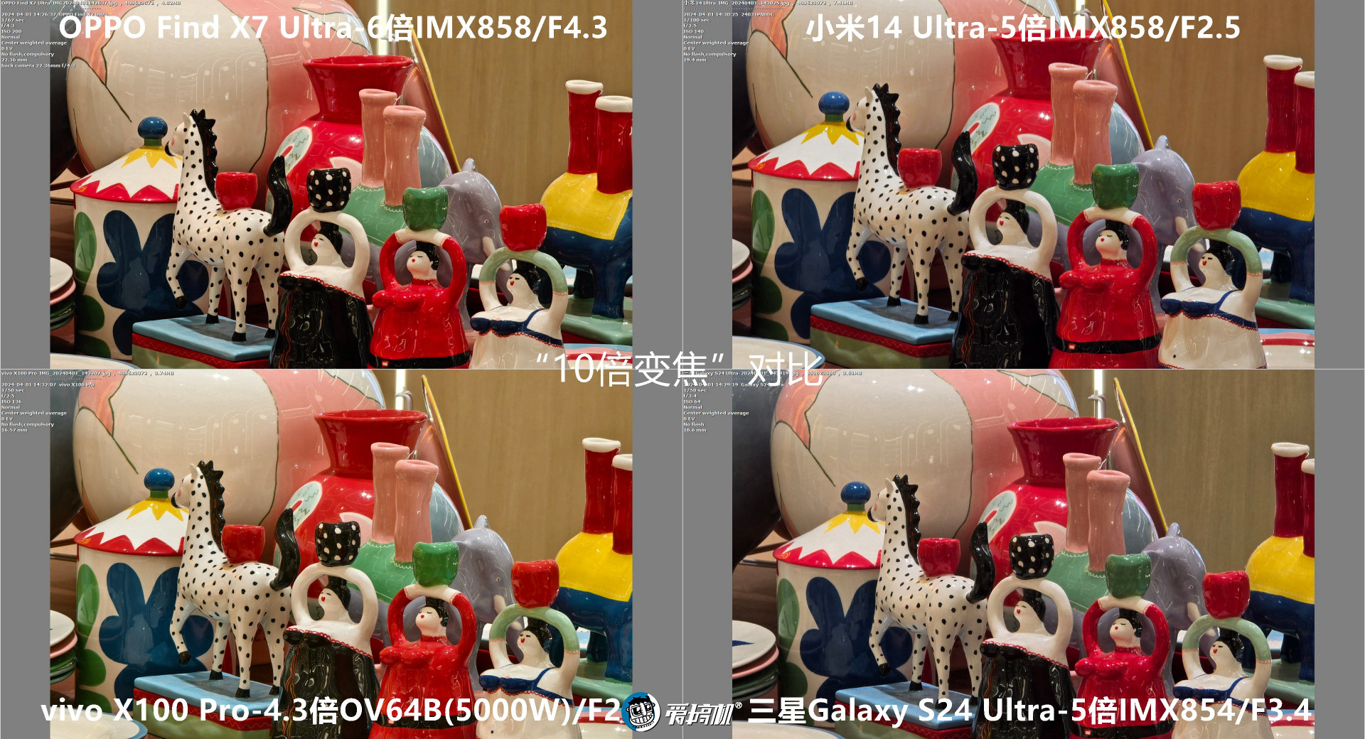 机皇对决,小米14 Ultra、Find X7 Ultra、三星S24 Ultra、vivo X100 Pro拍照对比