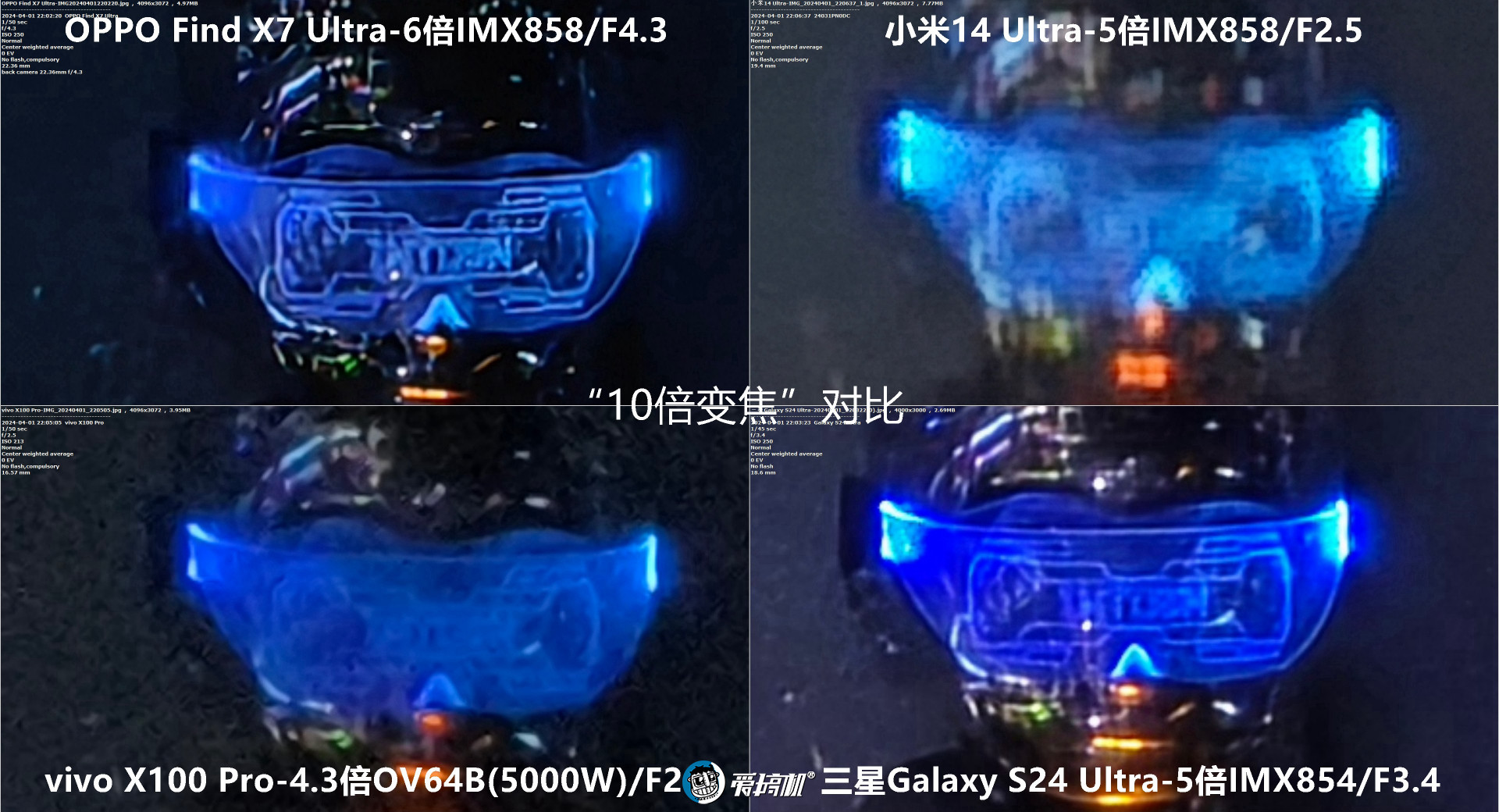 机皇对决,小米14 Ultra、Find X7 Ultra、三星S24 Ultra、vivo X100 Pro拍照对比