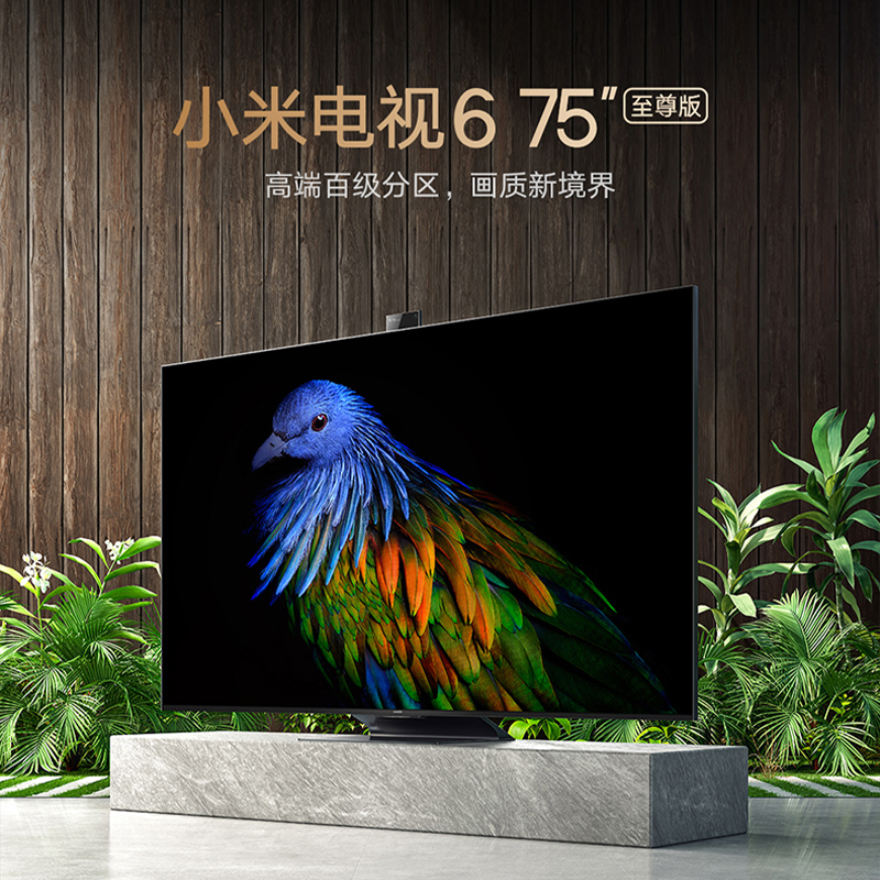 小米电视6 75英寸至尊版4KQLED超高清百级分区双摄像头高刷原色屏