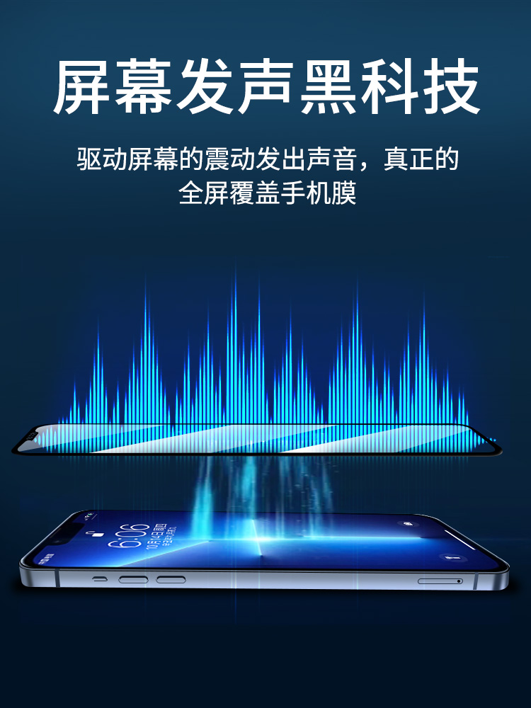 苹果15钢化膜适用iPhone15手机膜13Pro无孔12防尘网XR防窥max全屏贴膜