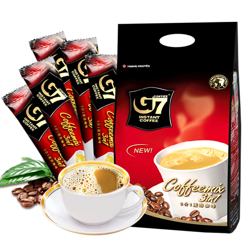 越南进口中原g7特浓咖啡粉速溶咖啡100条装1600g官方授权店正品
