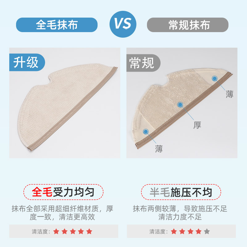 适配小米石头扫地机T4/T5/T6/T7  S55系列配件边刷滤网滚刷主刷罩