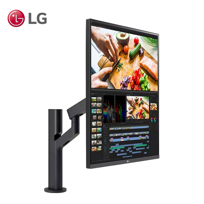 LG魔方屏28MQ780显示器2K双屏TypeC设计NanoIPS电脑屏幕Ergo支架