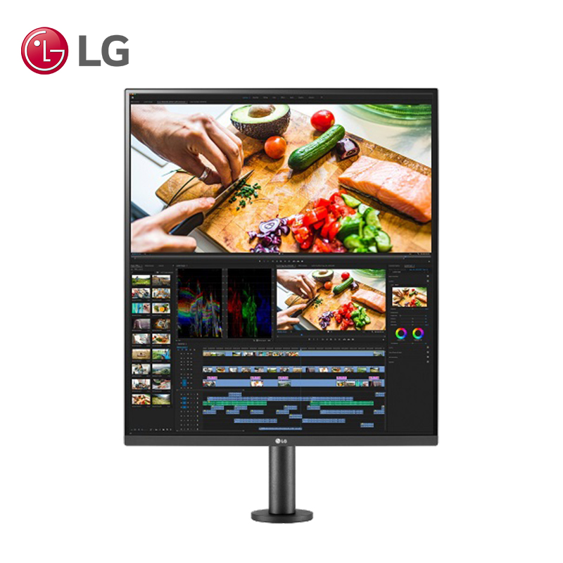 LG魔方屏28MQ780显示器2K双屏TypeC设计NanoIPS电脑屏幕Ergo支架
