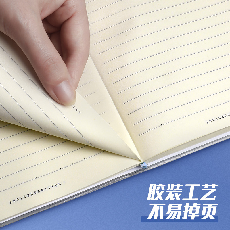 超厚胶套本笔记本32K16K文具记事本子A5文艺精致大学生B5加厚工作学生用简约软面抄大号考研16开考研本子批发