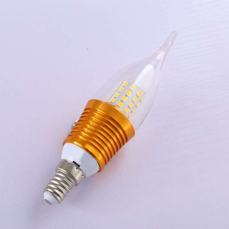 led蜡烛灯泡e14小螺口e27螺旋节能5W7W9W12W拉尾尖泡水晶吊灯光源