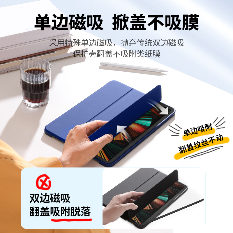 绿联iPad类纸膜磁吸适用iPadAir5可拆卸iPadPro2022新款ipad9苹果ipad2021平板11寸磨砂2020贴膜mini6第九代