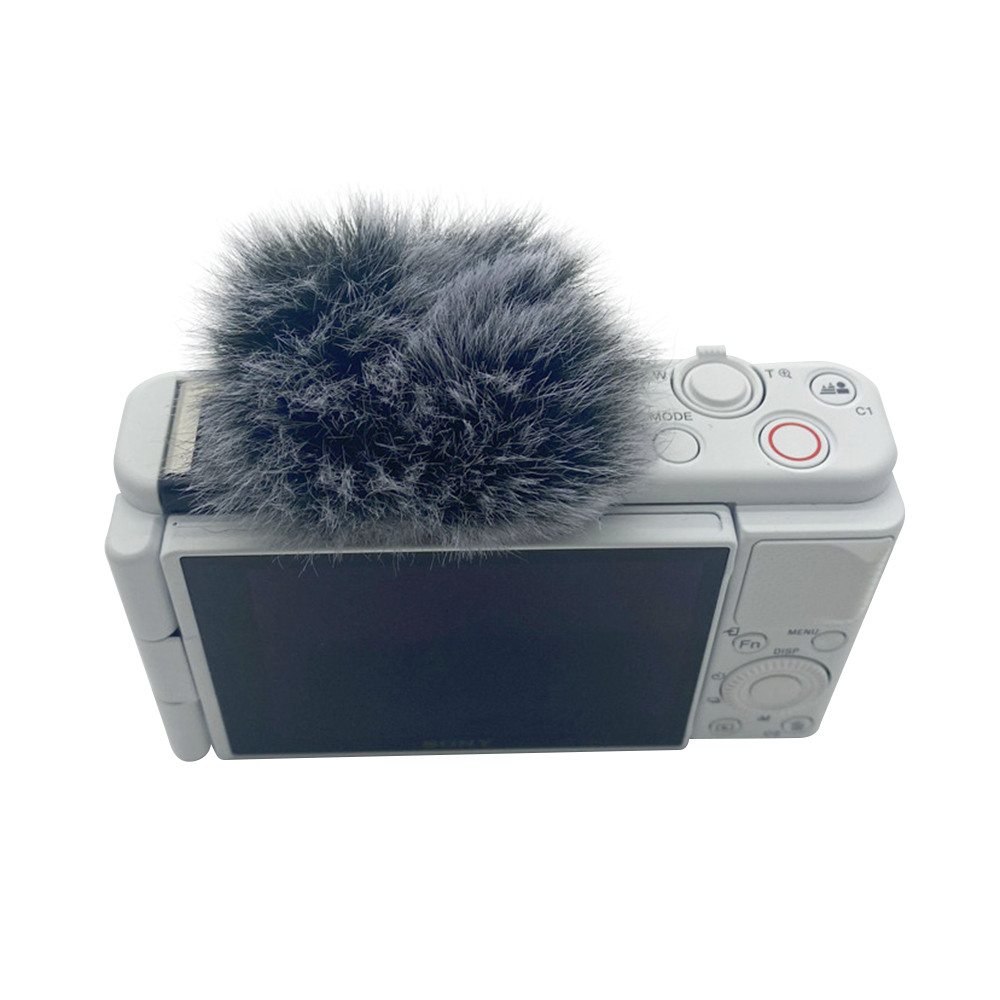 适合SONY ZV1VLOG相机防风毛套热靴+绒毛套索尼ZVE10麦克风毛罩套